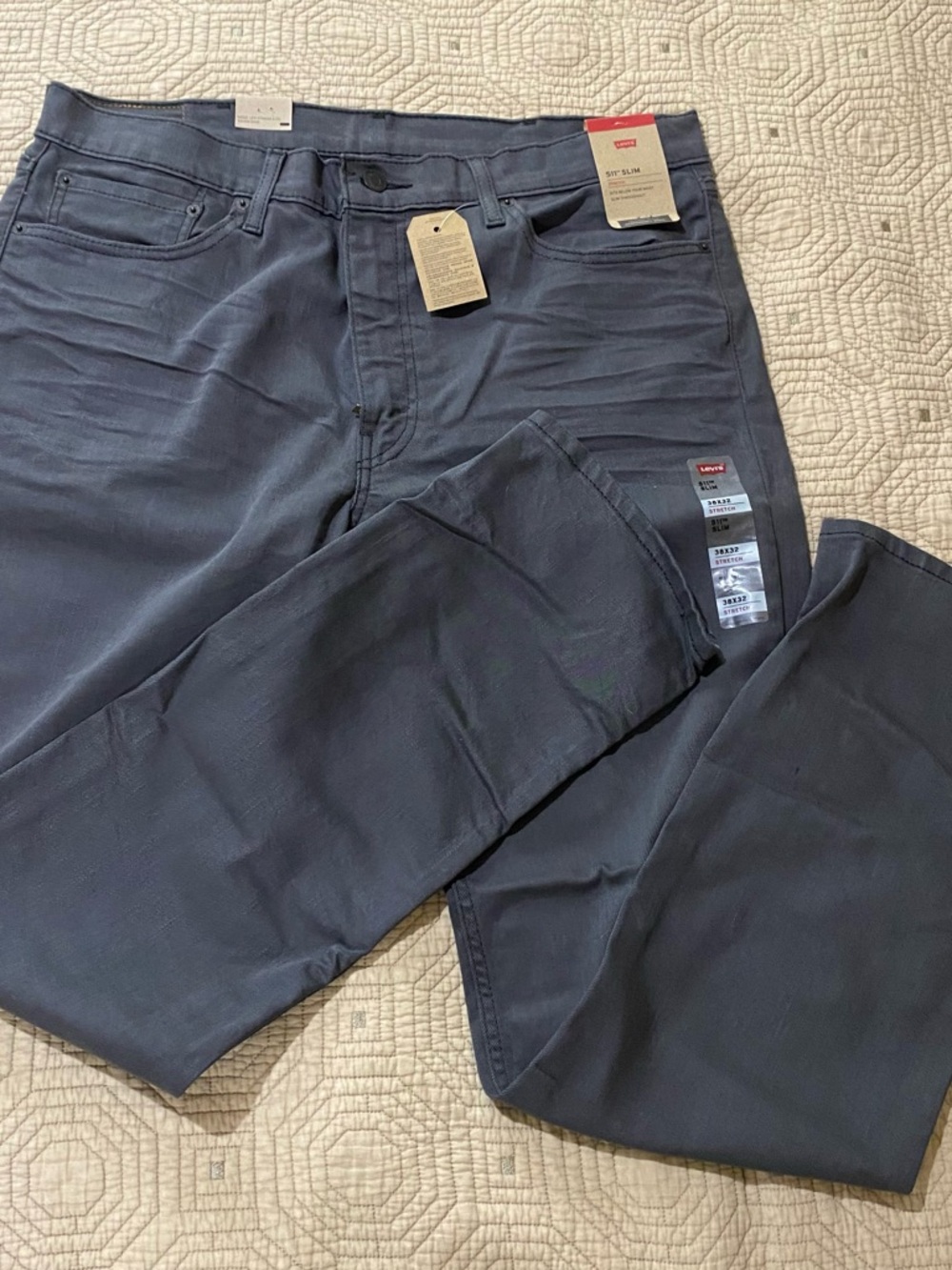 Levi's 511 Slim Fit Men's Jeans Color
Gray Size W38 L32 Stretch*